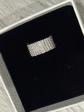 The Urban Luxe Silver Mesh Ring / New with Box
